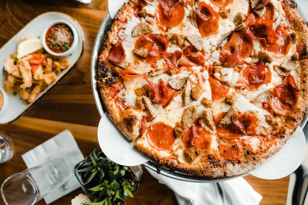 Wood-fired pizza